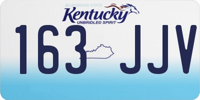 KY license plate 163JJV
