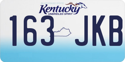 KY license plate 163JKB