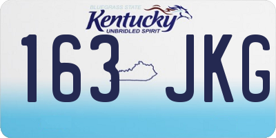 KY license plate 163JKG