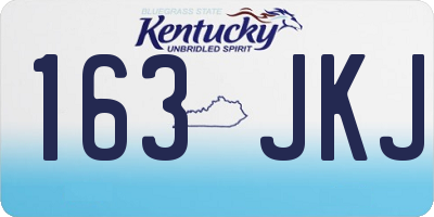 KY license plate 163JKJ