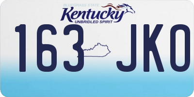 KY license plate 163JKO