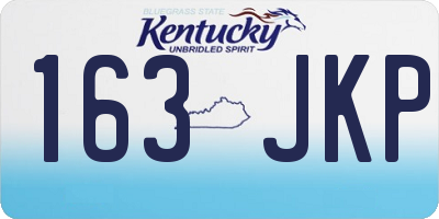 KY license plate 163JKP