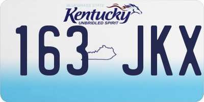 KY license plate 163JKX