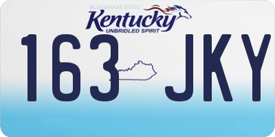 KY license plate 163JKY