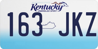 KY license plate 163JKZ