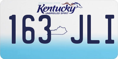 KY license plate 163JLI