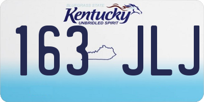 KY license plate 163JLJ