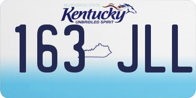 KY license plate 163JLL
