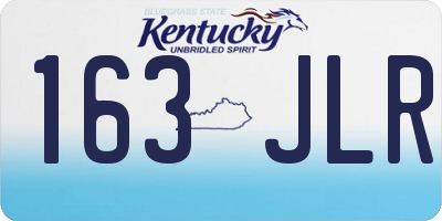 KY license plate 163JLR