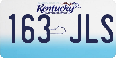 KY license plate 163JLS