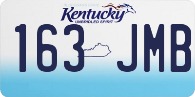 KY license plate 163JMB