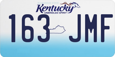 KY license plate 163JMF