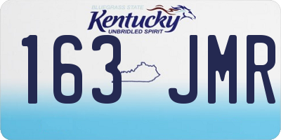 KY license plate 163JMR