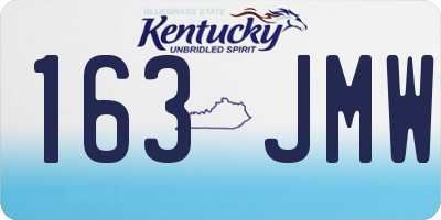 KY license plate 163JMW