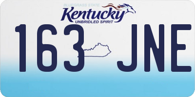 KY license plate 163JNE