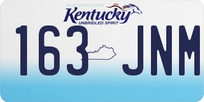 KY license plate 163JNM