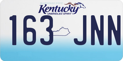 KY license plate 163JNN