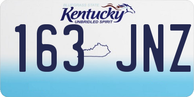 KY license plate 163JNZ
