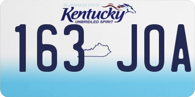 KY license plate 163JOA