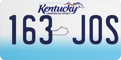 KY license plate 163JOS