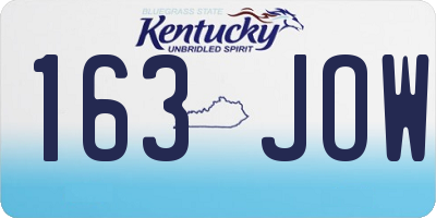 KY license plate 163JOW