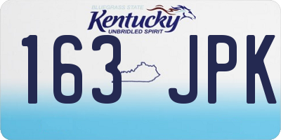 KY license plate 163JPK