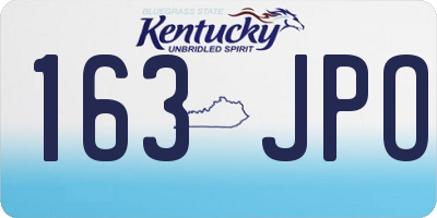 KY license plate 163JPO
