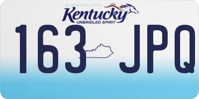 KY license plate 163JPQ