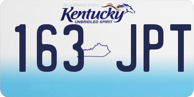 KY license plate 163JPT