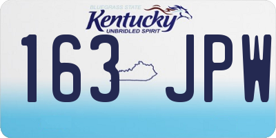 KY license plate 163JPW