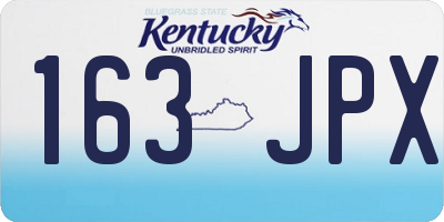 KY license plate 163JPX