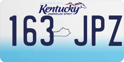 KY license plate 163JPZ