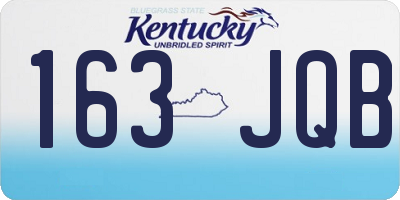 KY license plate 163JQB