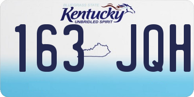 KY license plate 163JQH