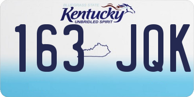 KY license plate 163JQK