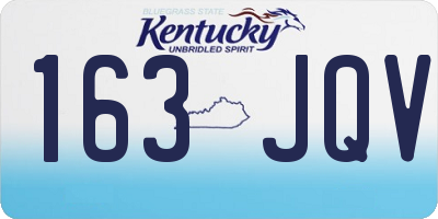 KY license plate 163JQV