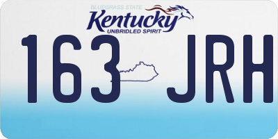 KY license plate 163JRH