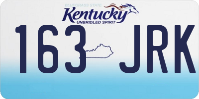 KY license plate 163JRK