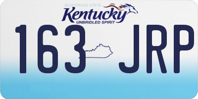 KY license plate 163JRP