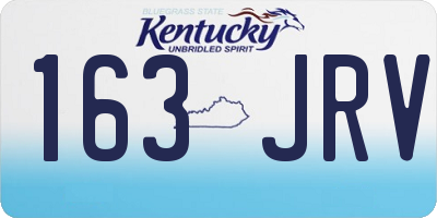 KY license plate 163JRV