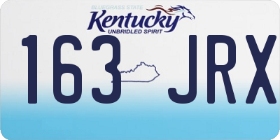 KY license plate 163JRX