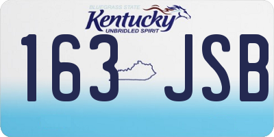 KY license plate 163JSB
