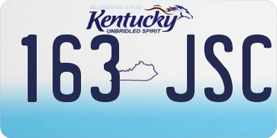 KY license plate 163JSC