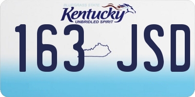 KY license plate 163JSD