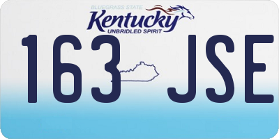KY license plate 163JSE