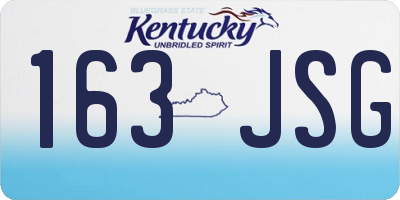 KY license plate 163JSG
