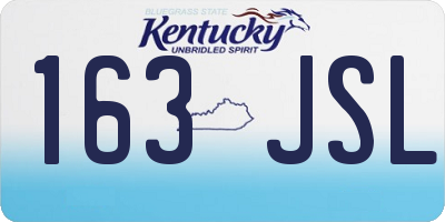 KY license plate 163JSL