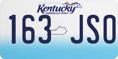 KY license plate 163JSO
