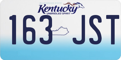 KY license plate 163JST