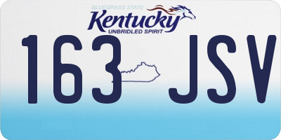 KY license plate 163JSV